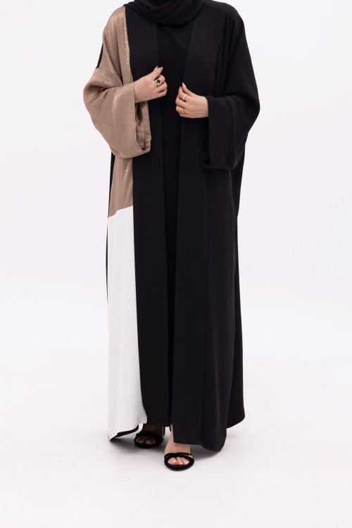 Abaya Ryhna Noir & taupe