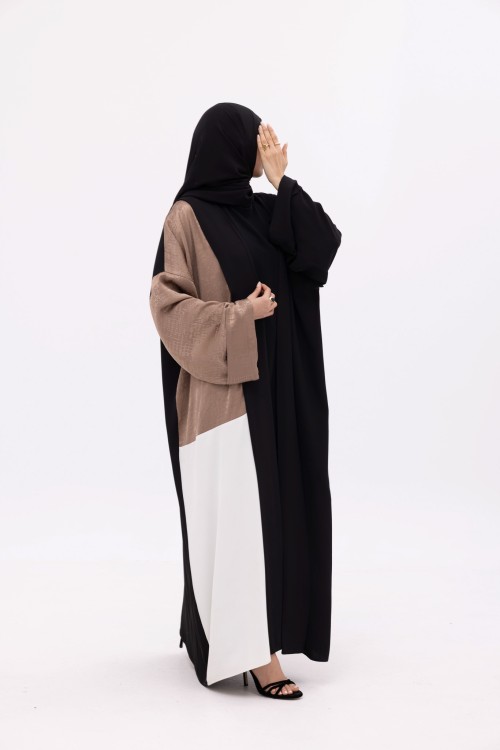 Abaya Ryhna Noir & taupe