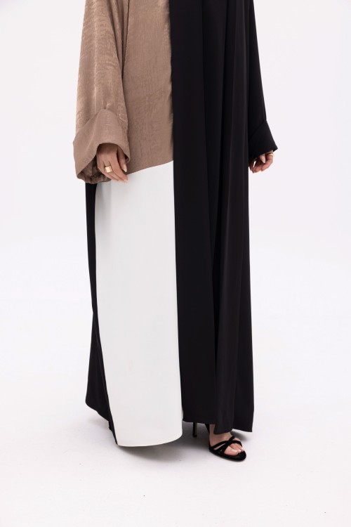 Abaya Ryhna Noir & taupe