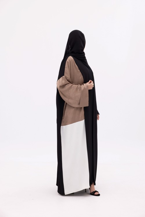 Abaya Ryhna Noir & taupe