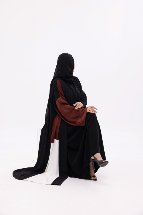 Abaya Ryhna Noir & brown