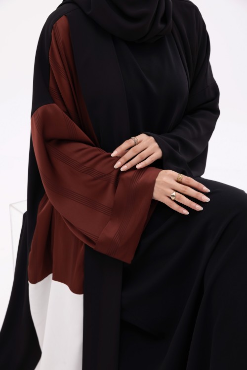 Abaya Ryhna Noir & brown