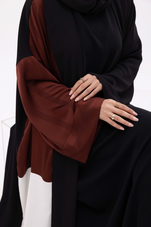 Abaya Ryhna Noir & brown
