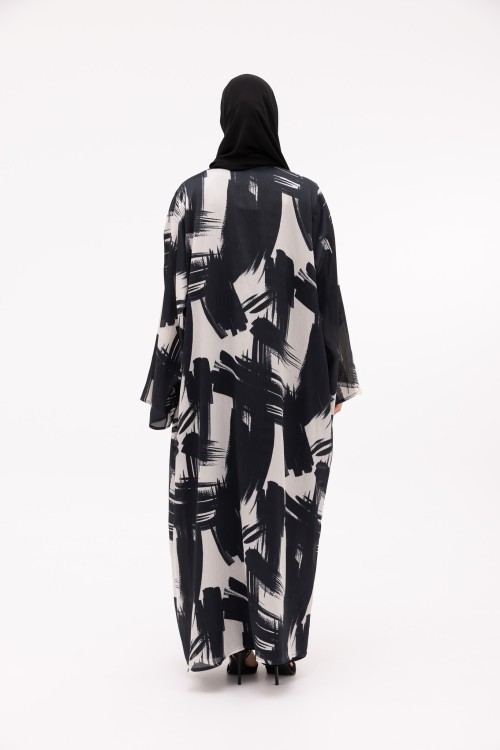 Abaya Jimena black & white