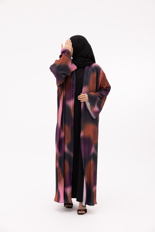 Abaya Jimena plissé colors