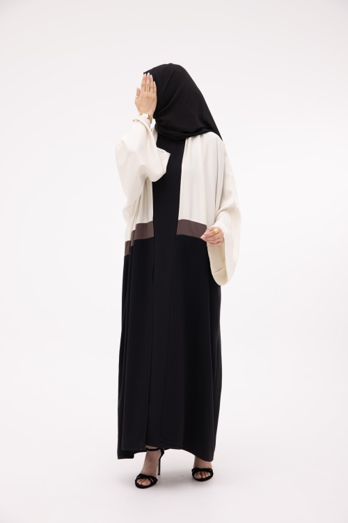 Abaya Valeria black & white