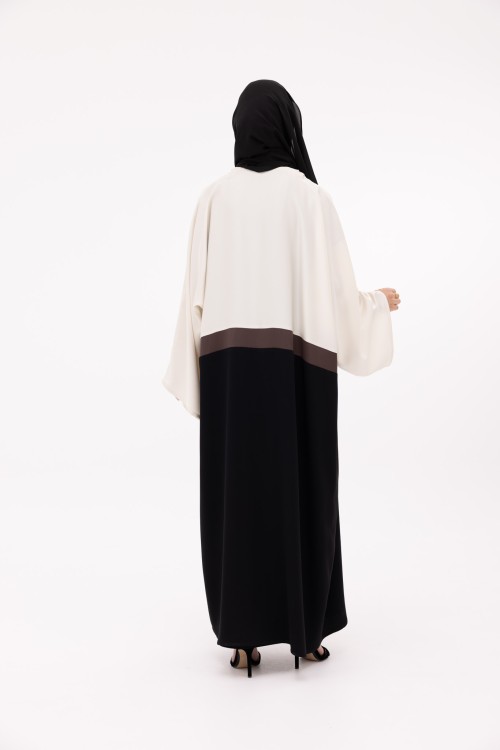 Abaya Valeria black & white