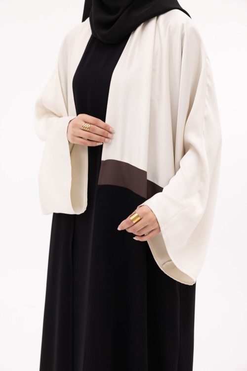 Abaya Valeria black & white