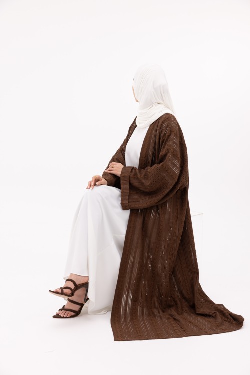 Abaya Estela marron