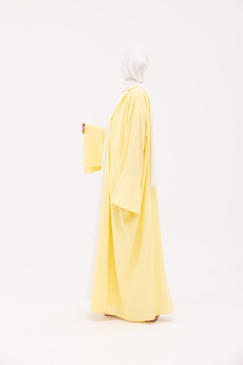 Abaya Déborah en Lin jaune