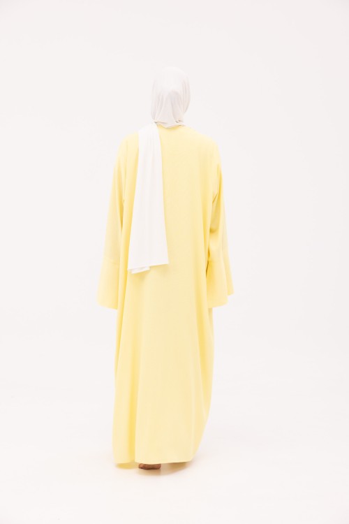 Abaya Déborah en Lin jaune