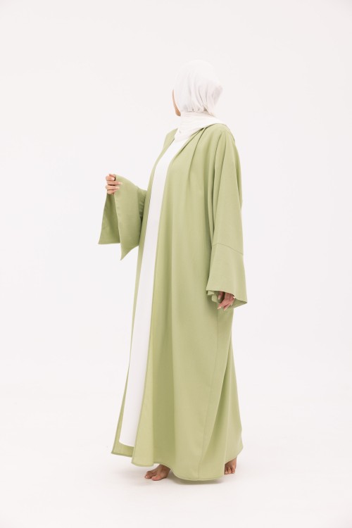 Abaya Déborah en Lin vert