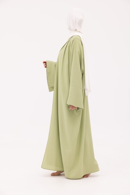 Abaya Déborah en Lin vert
