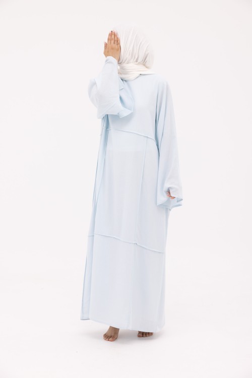 Robe Marina en Lin baby blue