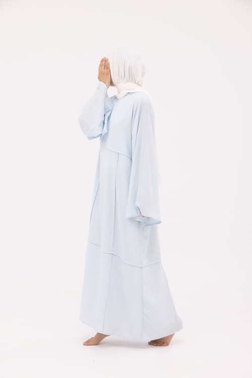 Robe Marina en Lin baby blue