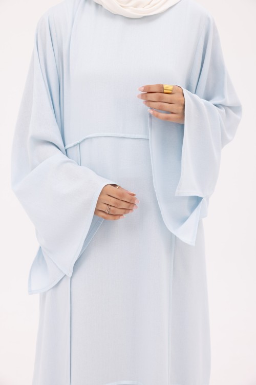 Robe Marina en Lin baby blue