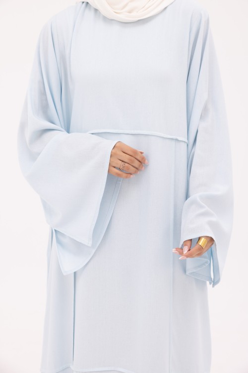 Robe Marina en Lin baby blue