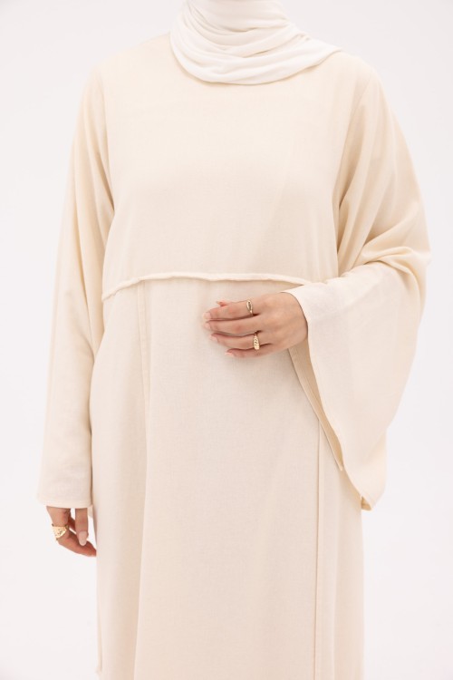 Robe Marina en Lin crème