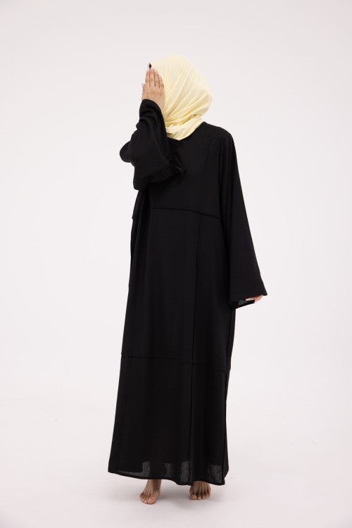 Robe Marina en Lin noir