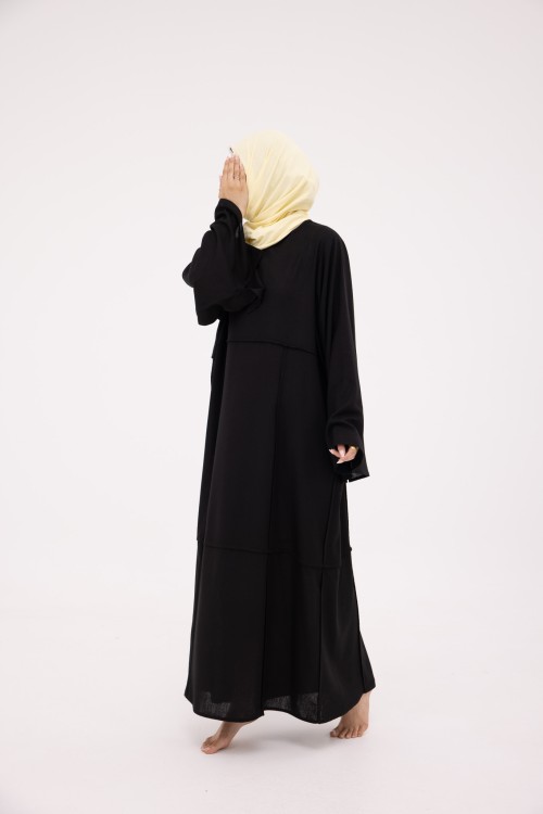 Robe Marina en Lin noir