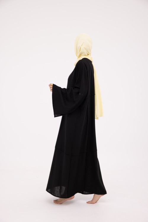 Robe Marina en Lin noir