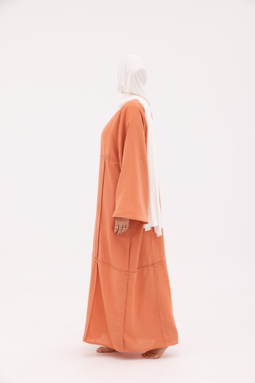 Robe Marina en Lin saumon