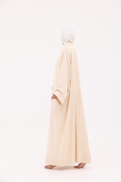 Robe Chemise Larissa en Lin beige chiné