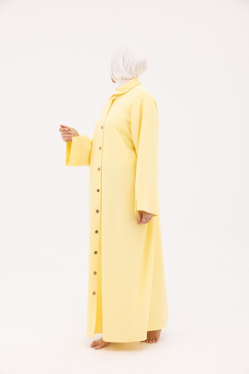 Robe Chemise Larissa en Lin jaune