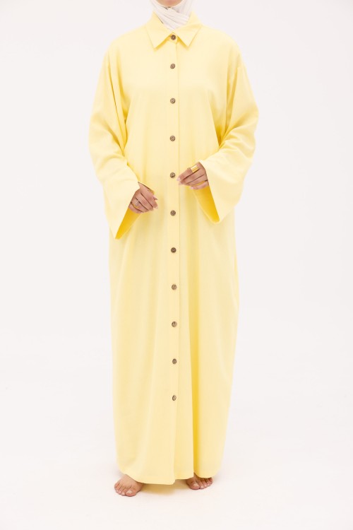 Robe Chemise Larissa en Lin jaune