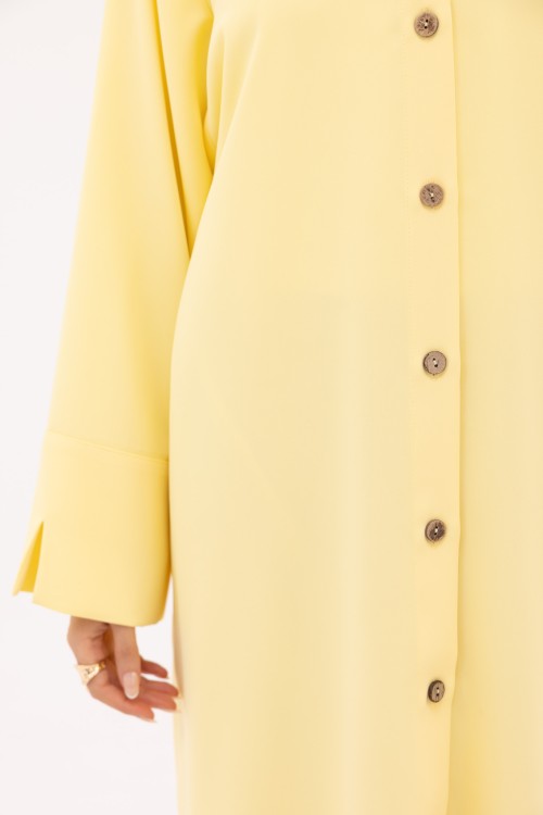 Robe Chemise Larissa en Lin jaune