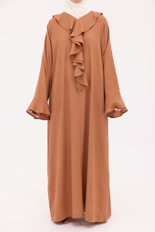 Robe Amandine en Lin noisette