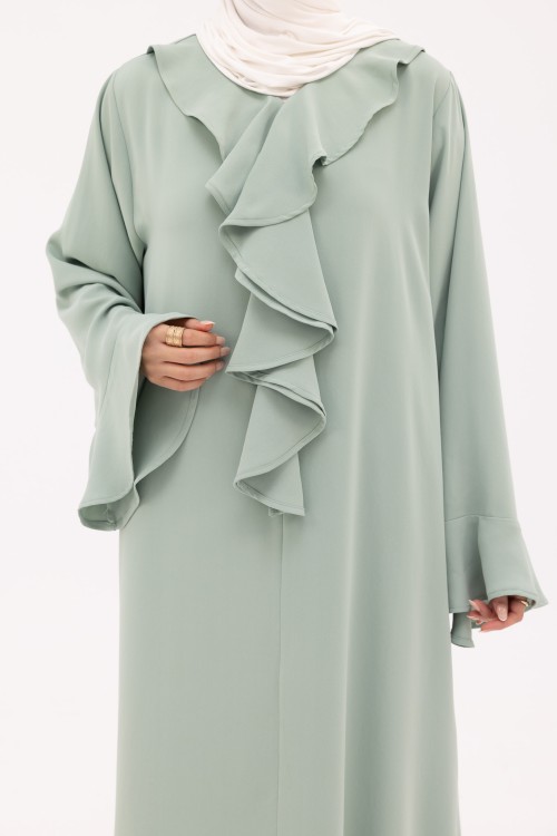 Robe Amandine vert d'eau