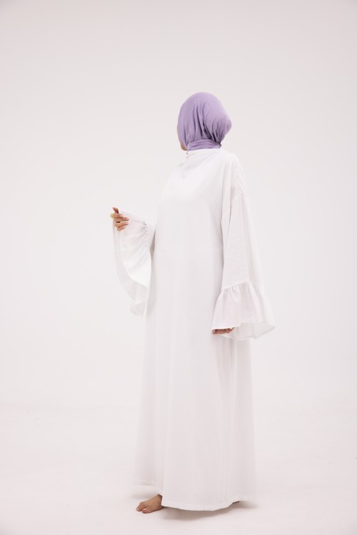 Robe Sayda en Lin blanc