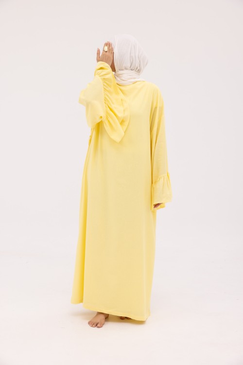 Robe Sayda en Lin jaune