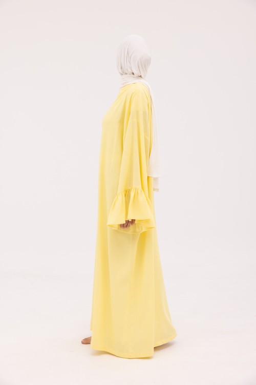 Robe Sayda en Lin jaune