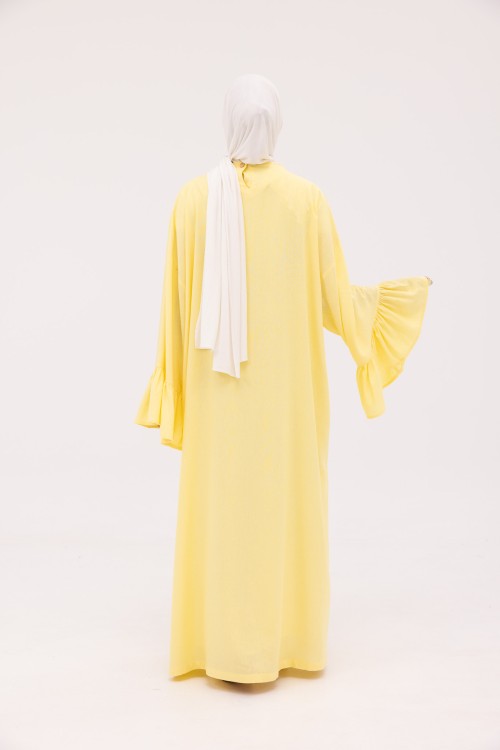 Robe Sayda en Lin jaune