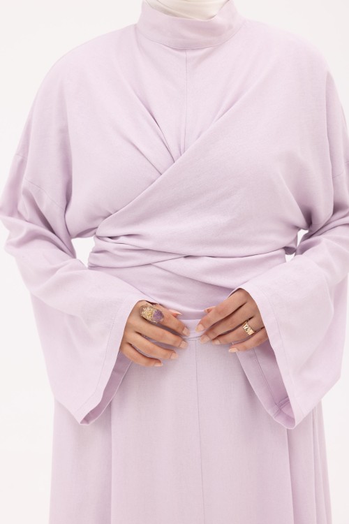 Robe Kamy en Lin lilas