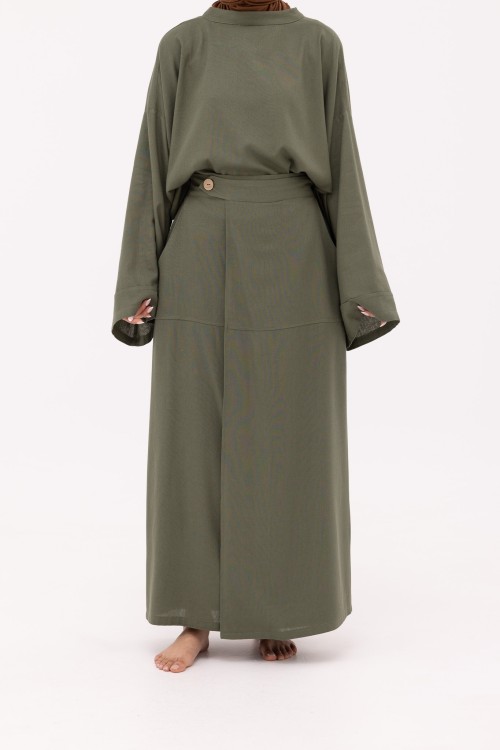 Jupe Lany en Lin olive