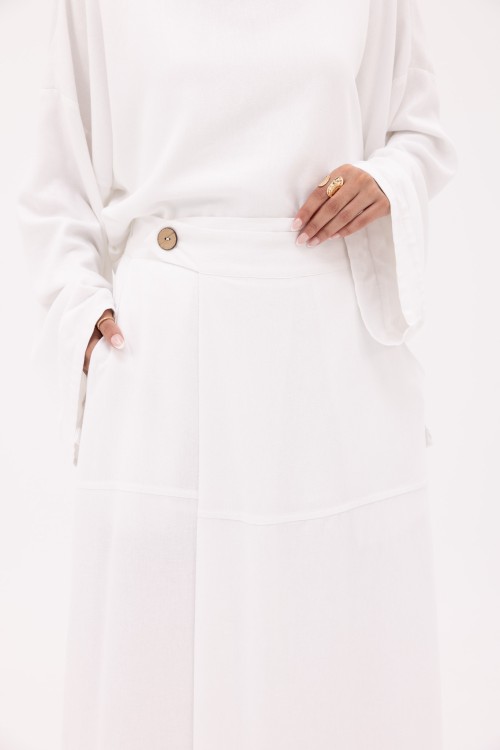 Jupe Lany en Lin blanc