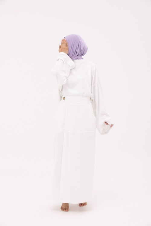 Jupe Lany en Lin blanc