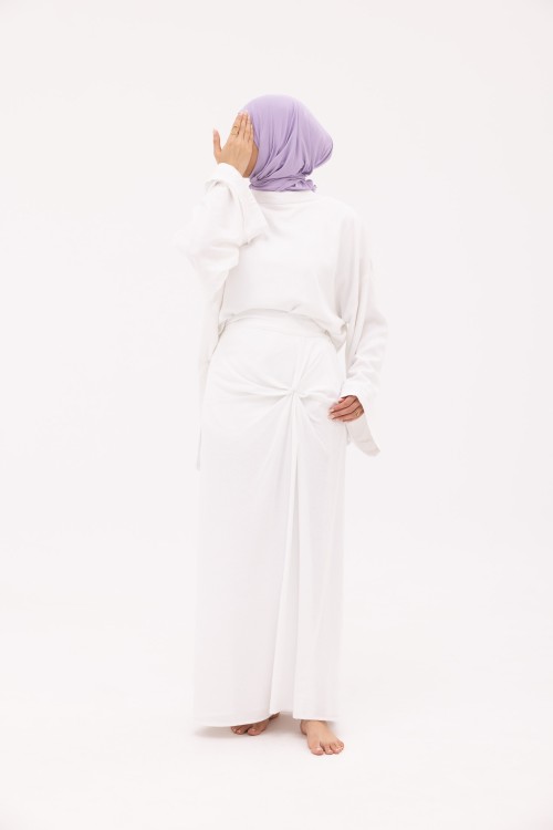 Jupe Loli en Lin blanc