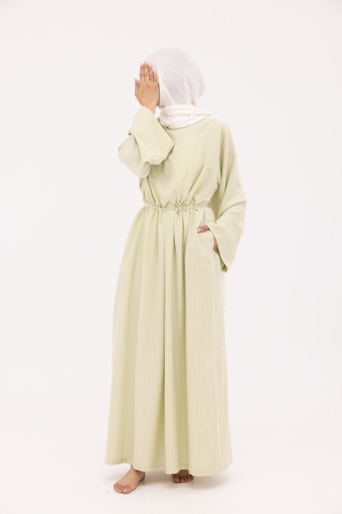 Robe Marcya rayé vert
