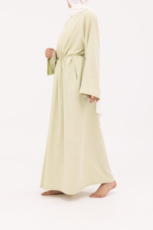 Robe Marcya rayé vert