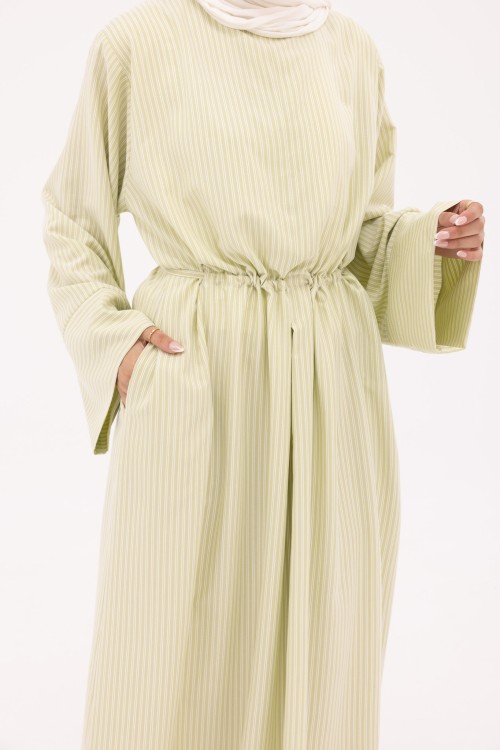 Robe Marcya rayé vert