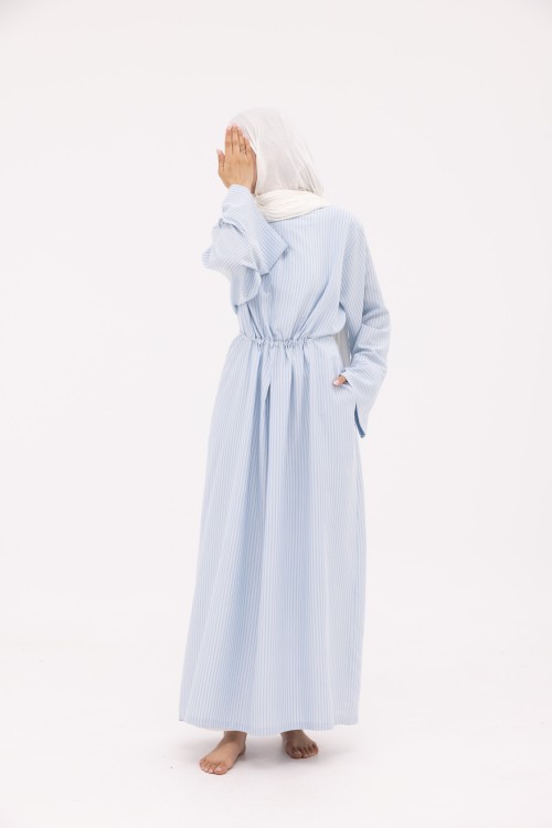 Robe Marcya rayé bleu