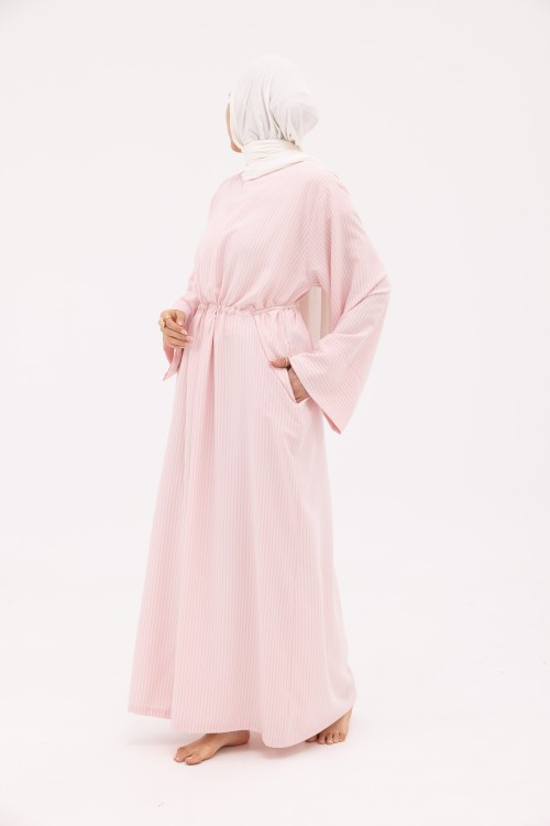 Robe Marcya rayé rose