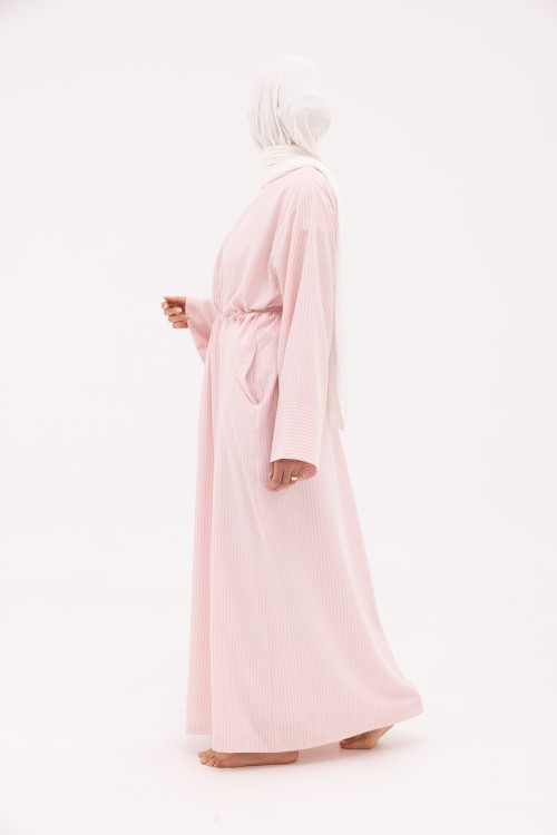 Robe Marcya rayé rose