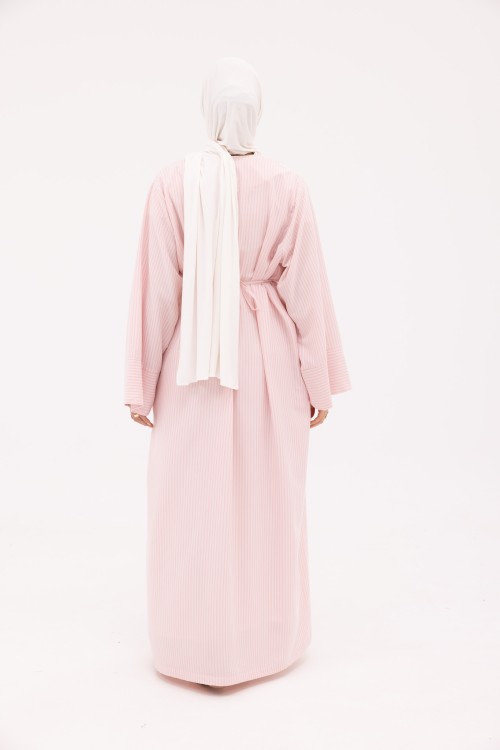 Robe Marcya rayé rose