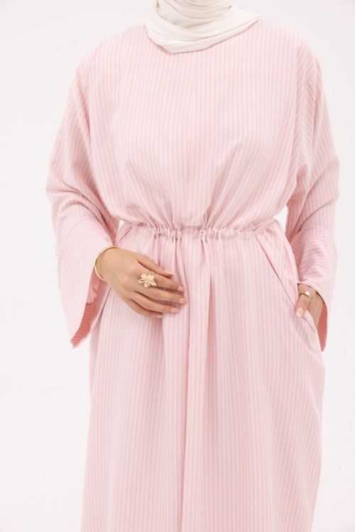 Robe Marcya rayé rose