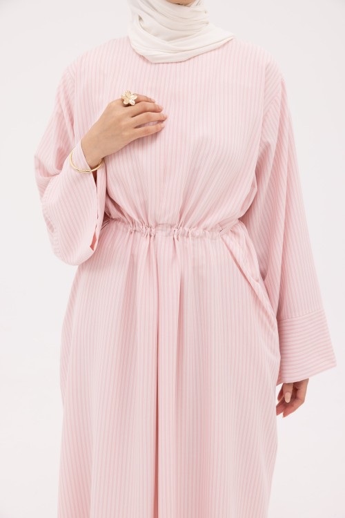 Robe Marcya rayé rose